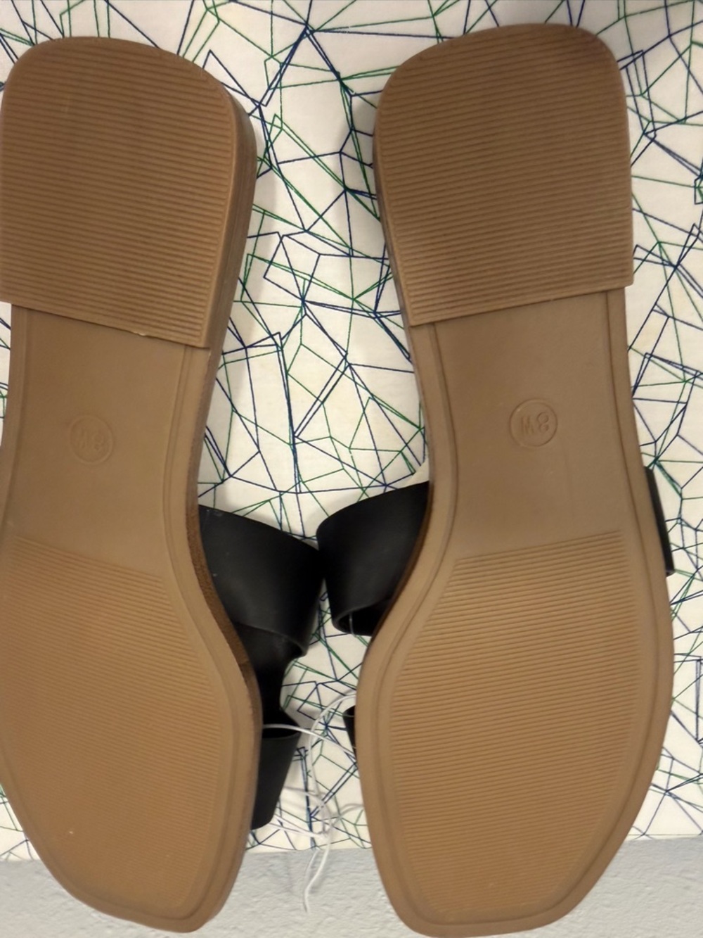 a new day Black Cutout Slide Sandals - Women's Size 8 - Picture 3 of 4